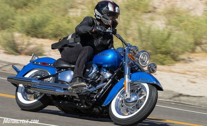 2018 harley davidson deluxe review first ride, If it weren t for the headlight and the solo saddle you couldn t tell this is a 2018 Deluxe until you cranked on the throttle or found a twisty road