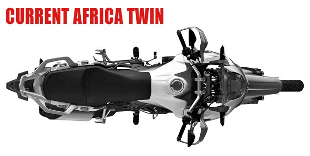 more adventure worthy honda africa twin on the way, The original Africa Twin s fuel tank is in white while the new tank design is in gray
