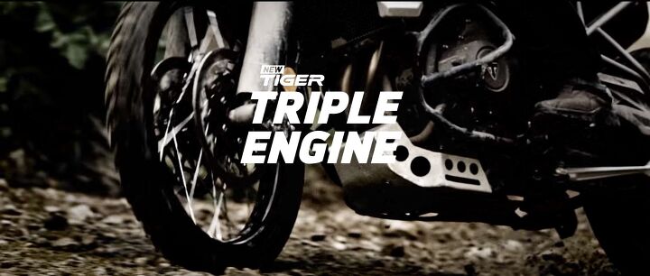 new 2018 triumph tiger models to debut at eicma, The curve in the header pipes and the swingarm design look more like the Tiger 800 than the Tiger Explorer