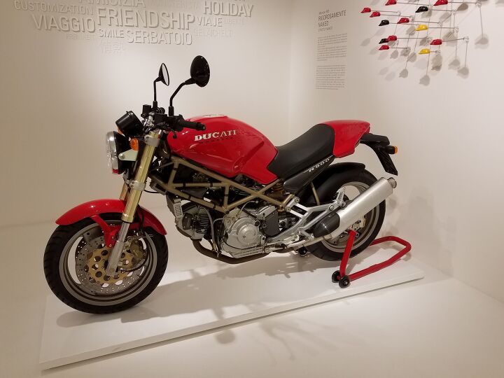 2018 ducati monster 821 review first ride, The bike that started it all this is Miguel Galluzzi s original M900 Monster now residing in the museum at Ducati s factory as originally introduced in the fall of 1992