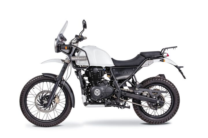 2018 royal enfield himalayan preview, With a clean rugged appearance the Himalayan looks ready for adventure Shown is the Snow colorway but a Graphite version is also available