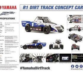 yamaha r1dt dirt track car, The R1DT uses an A arm suspension within an 81 inch wheelbase and is purported to weigh about 1200 pounds The instrument panel is borrowed from the R1 The engine sends its power to the rear wheels via a chain drive