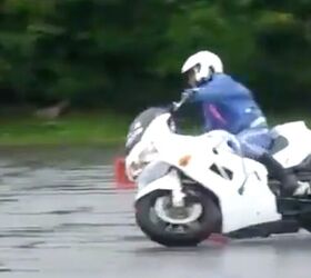 Video: Japanese Motorcycle Police Gymkhana In The Wet!
