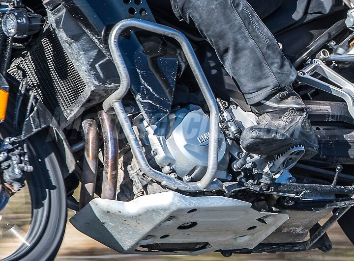 2019 bmw f850gs adventure spy photos, The crash bars have a new shape compared to the ones on the F800GSA The bash plate also looks larger than the one employed on the outgoing model