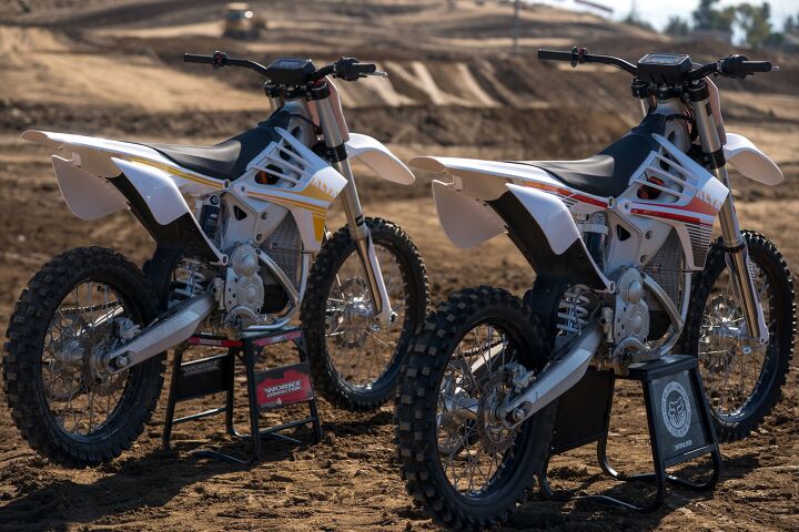 2018 alta motors redshift mx and mxr first ride review, The Redshift MX on the left the MXR on the right and our playground in the back