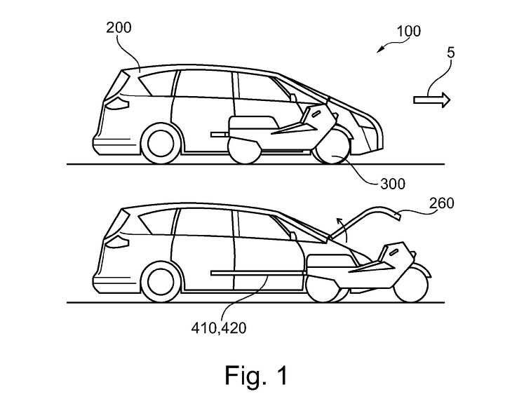 ford patents car with deployable motorcycle