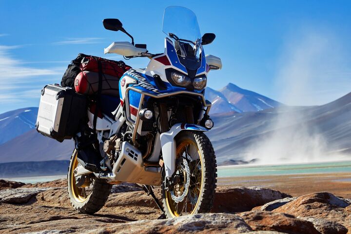 2018 honda africa twin adventure sports first ride review, Honda offers a fairly large list of accessory parts for the Africa Twin line up as well seen here the AT AS is outfitted with lights and sidecases from the Honda accessory catalog