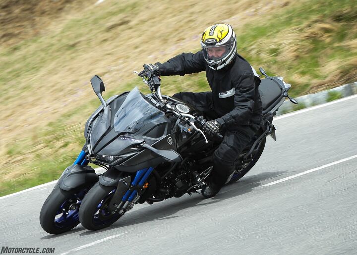 2019 yamaha niken first ride review, On a warm day it feels like you could lean farther than the 45 degrees Yamaha says is possible before you reach lean lock which sounds ominous and like it would lead to unpleasantness