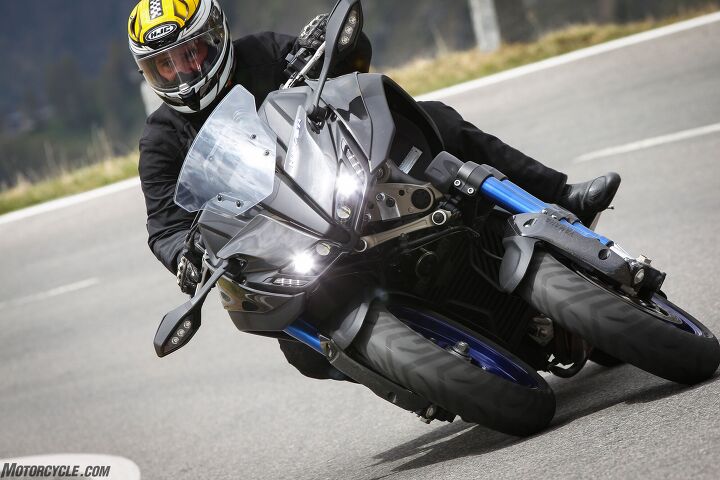 2019 yamaha niken first ride review, You got your parallel quadrilateral arms cantilevered telescopic suspension Yamaha s unique Ackermann design which makes the inside wheel turn slightly sharper than the outside one 410mm between contact patches 16 1 in was what the engineers settled on as being just right which allows 45 degrees of lean The easiest way to see how it all works is this video