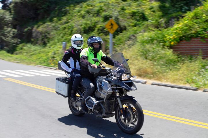 twisted road motorcycle rental, The Gislasons travel light easily fitting all their gear in the BMW s included luggage