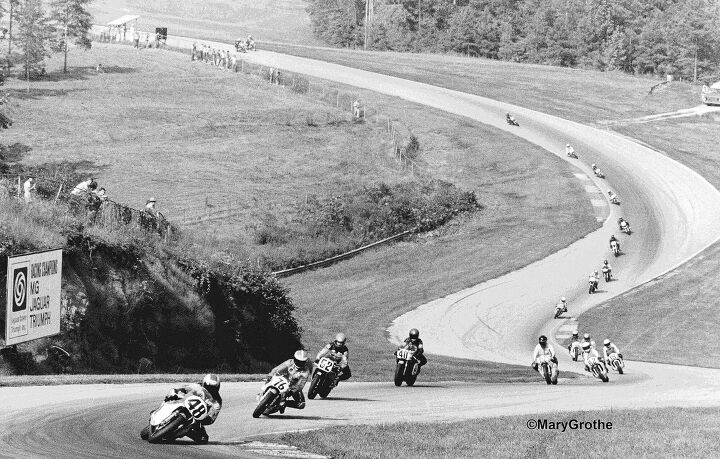 ms grothe s motohistory 101 road atlanta 1980, Schlachter leading through the esses not sure where Cooley is in this shot
