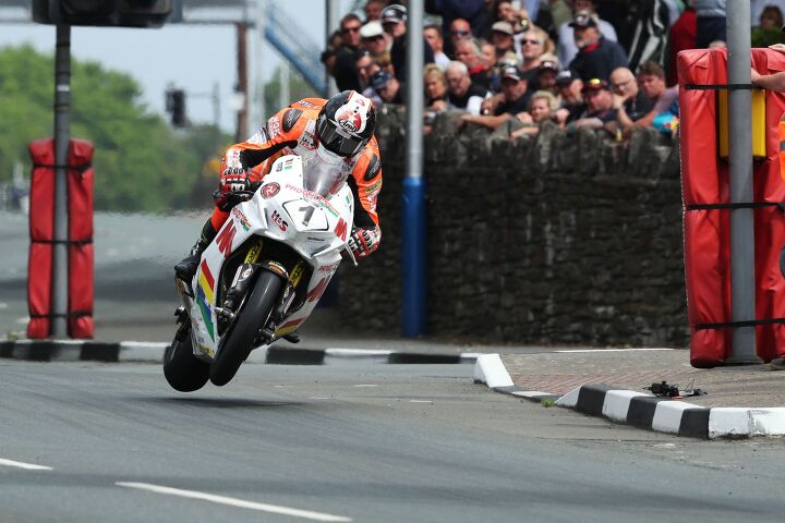 out and about at the isle of man tt 2018 pt 2, Conor Cummins prays at St Ninians on the way down Bray Hill at 185 mph in The PokerStars Senior TT Photo by Stephen Davison Pacemaker Press Intl
