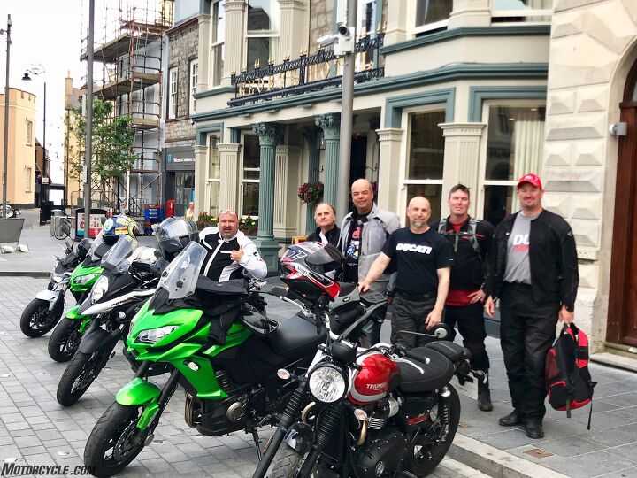 out and about at the isle of man tt 2018 pt 2, The crew with our selection of rental motorbikes from Jason Griffiths Motorcycles IOM Photo by Andrew Capone