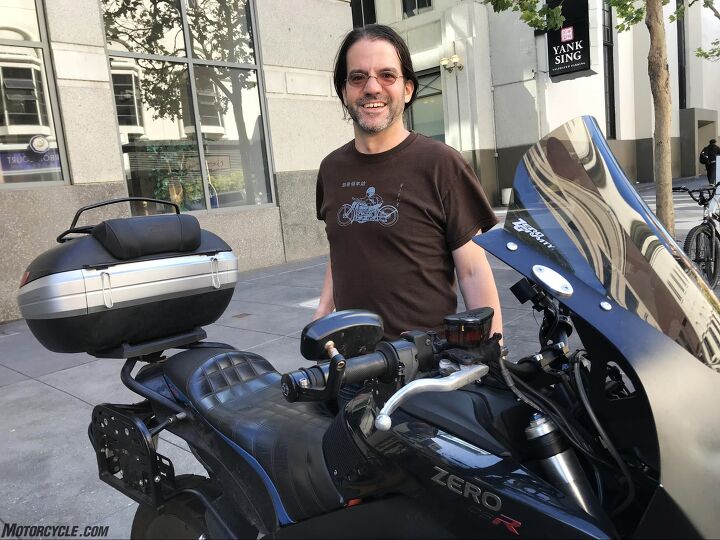 skidmarks touring on an electric moto, Brian Rice with his unlikely choice of long distance touring bikes a 2016 Zero DSR