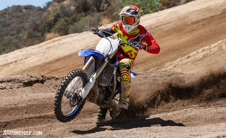 2019 yamaha yz450f first ride review, The Hard Hitting map can be a handful at times but it s perfect for climbing big hills like Horsepower Hill up Mount St Helen which only gets steeper as you climb higher below
