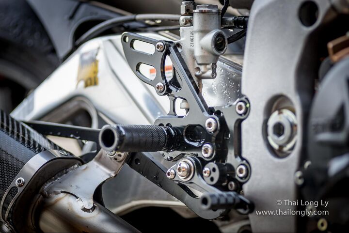 an owner s perspective aprilia tuono upgrades pt 2, XP rearsets Cheap effective and fully adjustable Great for budget racers or cheap bastards like me