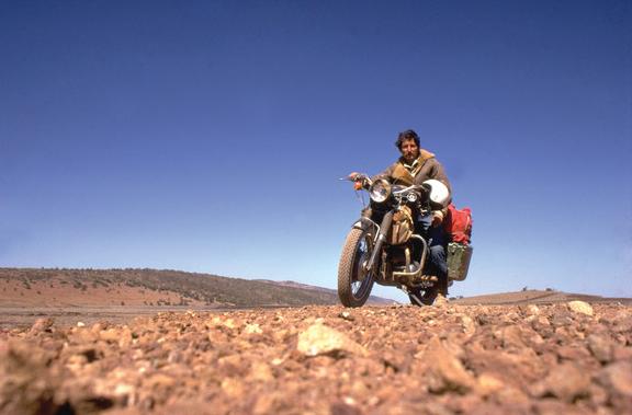 top ten motorcycle tours and tourists of all time, Ted Simon in Chile Photo Jupiterstravels org