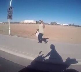 Good Samaritan Motorcyclist Helps Man Catch the Bus