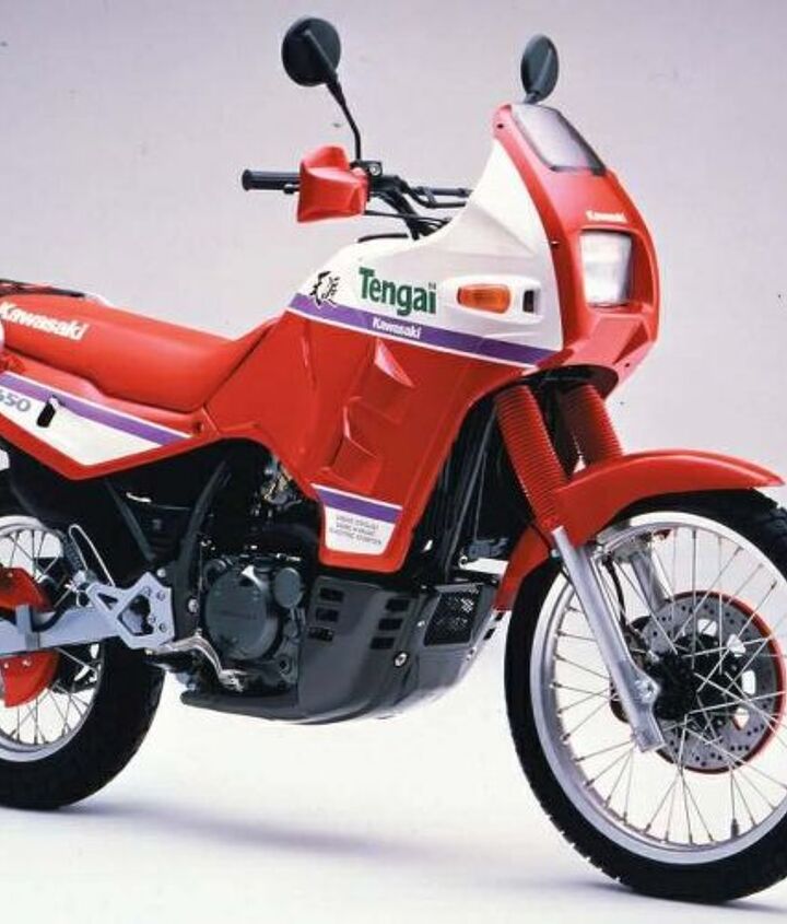 rip kawasaki klr650 1987 2018, In the early 90s Kawasaki produced the KLR650 B or Tengai featuring Dakar influenced styling