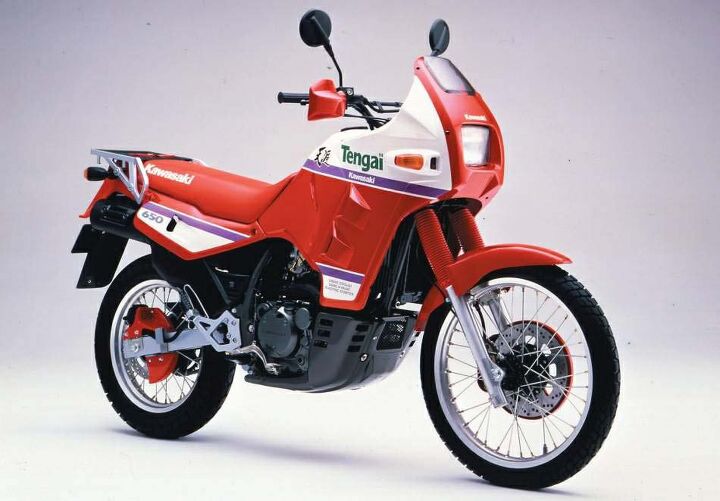 rip kawasaki klr650 1987 2018, In the early 90s Kawasaki produced the KLR650 B or Tengai featuring Dakar influenced styling