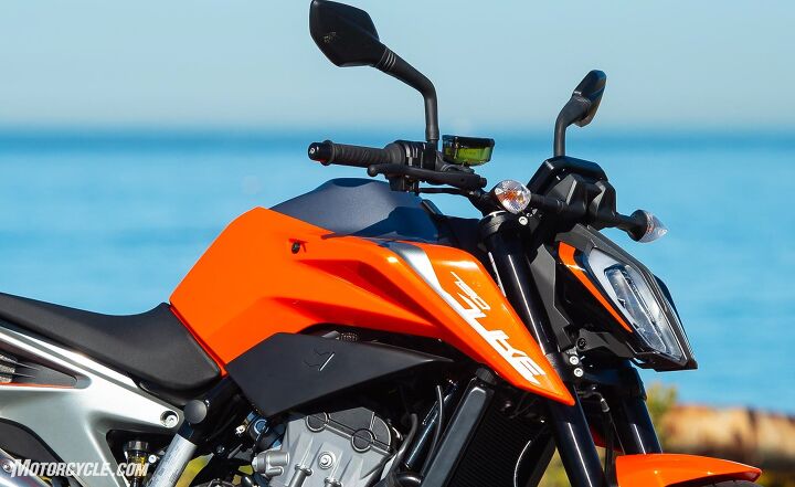 2019 ktm 790 duke review first ride, With an average of 44 9 mpg the 3 7 gallon tank can theoretically yield 166 miles Some riders will wish for more