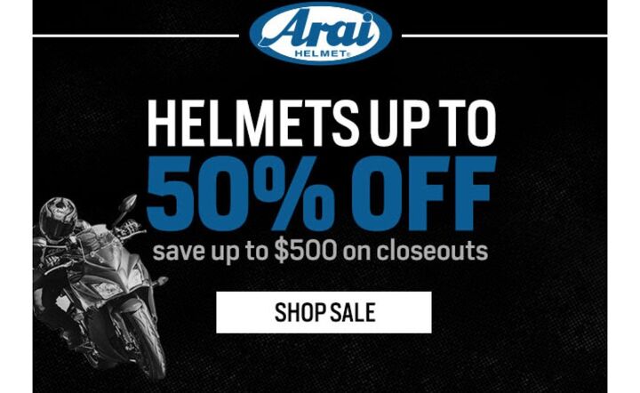 Blowout Arai Helmet Sale With 20% – 60% Discounts