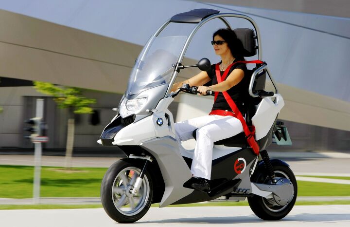 bmw s c evolution scooter could get a c1 style roof