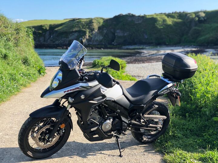 out and about at the isle of man tt 2019, Suzuki V Strom 650XT The author s new IOM bike at Port Grenough Beach