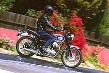 church of mo year 2000 kawasaki w650, A sunny spring day pretty flowers Levis and a retro machine equal miles of smiles