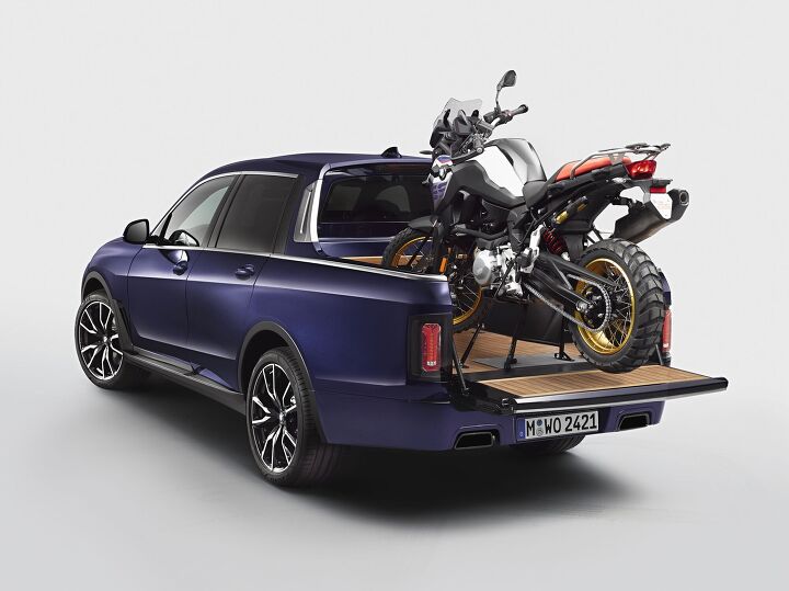 bmw s x7 pickup truck concept is the motorcycle carrier nobody asked for