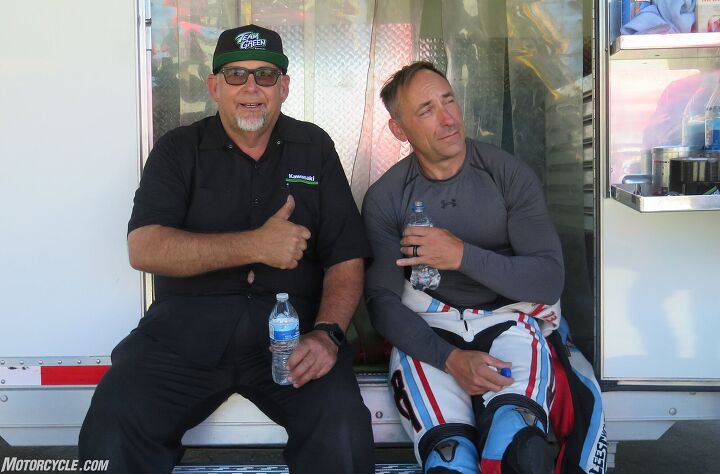 mo does world superbike weekend monterey, Tuner to the stars Joey Lombardo and fast guy of all trades Jeremy Toye currently pimpin racy Ninja 400Rs
