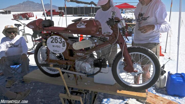bonneville pilgrimage offerings to the god of seating, Just your average blown mid 60s pushrod Honda Running at 100cc displacement