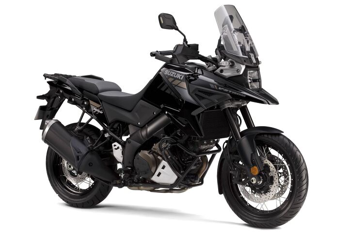 2020 suzuki v strom 1050xt review first ride, Speaking of price the non XT base model price is 13 999 but you won t be getting cruise control a centerstand handguards a no tools adjustable screen etc