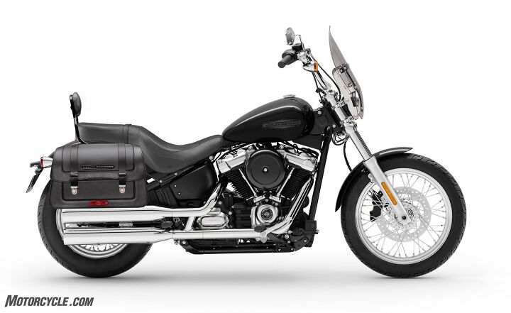 5 things you need to know about the 2020 harley davidson softail standard, Touring Custom Package 1 699 95 Designed to hit the open road for some light duty touring with a friend the package consists of a 14 inch detachable windshield and removable saddlebags Yes there is a passenger seat with a 14 5 inch detachable padded sissy bar
