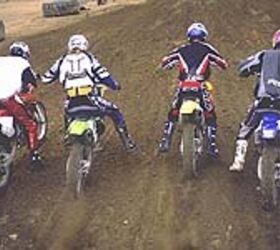 church of mo y2k 250 motocross shootout, Only one bike will lead the pack into the first turn and the new millennium
