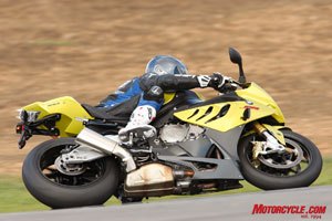 church of mo 2010 bmw s1000rr review, A stainless steel four into two into one exhaust system keeps its weight low and centralized Three exhaust valves enhance its power production and sound