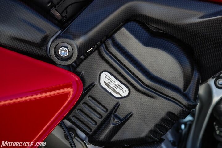 2020 ducati superleggera v4 review first ride, As an added touch each Superleggera comes with this little tag under the valve cover telling you the name of the person who set the timing of the desmodromic valves by hand