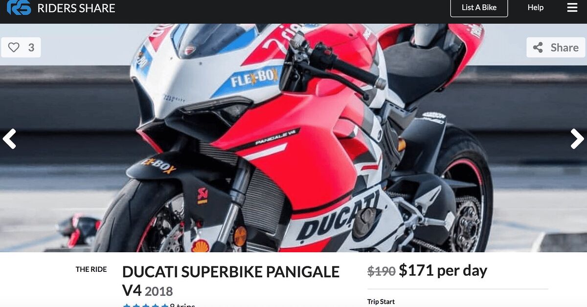 Why Buy a Motorcycle? This Site Will Let You Rent Any Motorcycle You ...