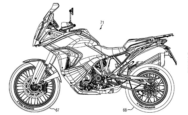 2021 KTM 1290 Super Adventure Revealed in Patent Filings