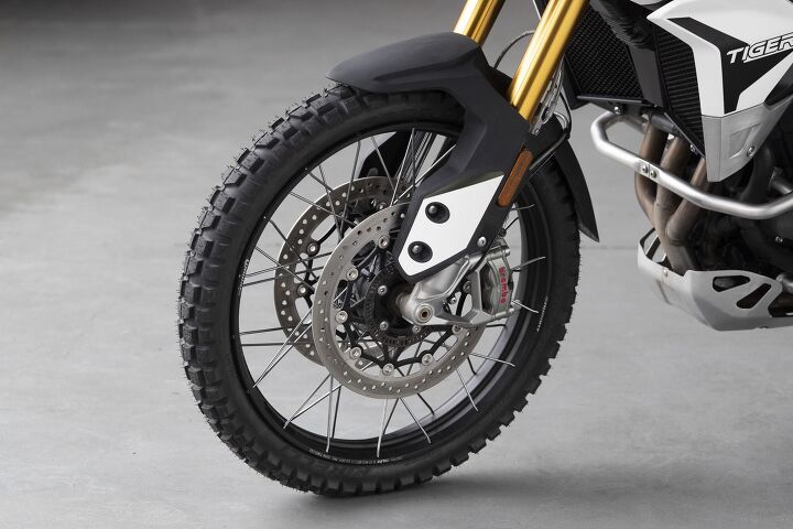 2021 middleweight adventure bike spec shootout, The Triumph Tiger 900 Rally Pro takes its off road intentions seriously