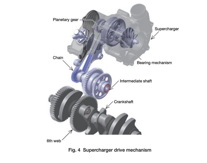 the amazing history of supercharged motorcycles and what the future holds, Kawasaki s planetary drive system illustrated here looks quite bit like Rotrex s traction drive one