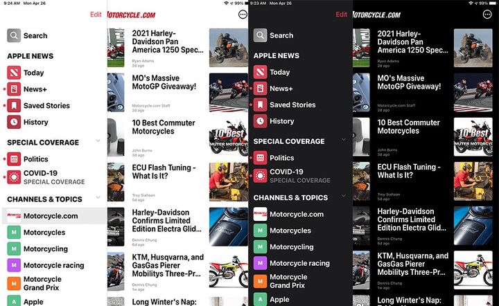 motorcycle com now on apple news, Choose your favorite look for your favorite motorcycle publication