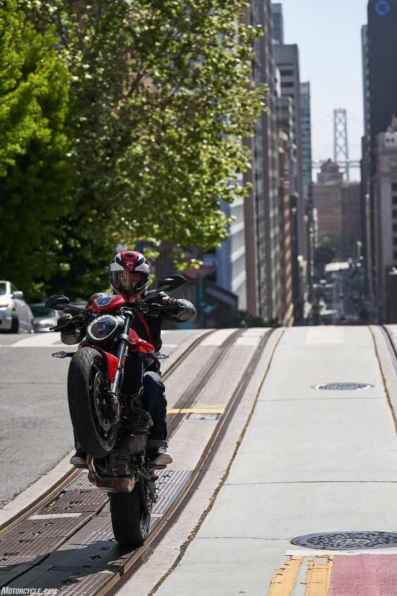 2021 ducati monster review first ride, Railroad tracks shmailroad tracks says Zemke