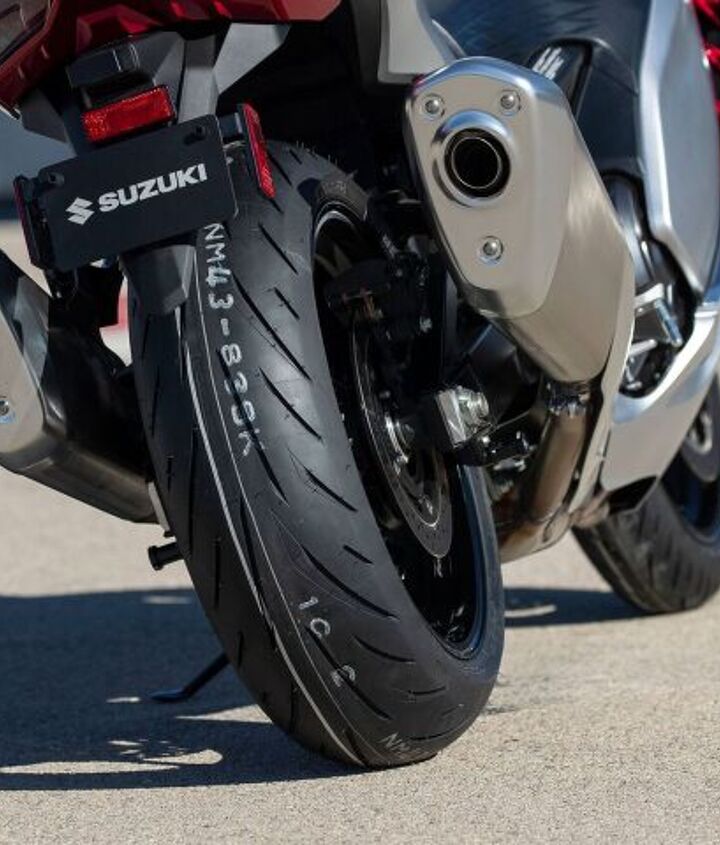 2022 suzuki hayabusa review first ride, These proprietary Bridgestone S22 s look fast just sitting there They were fast on the race track too