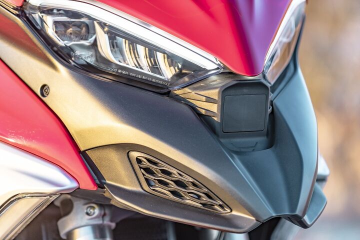 best technology of 2021, In addition to adaptive cruise control the 2021 Ducati Multistrada V4 also includes blind spot monitors to alert riders via an LED in the mirrors