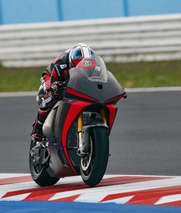 ducati motoe prototype electric racebike makes public testing debut