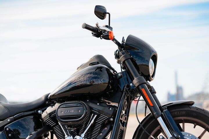 2022 harley davidson low rider s details leak, The 2021 Low Rider S had dual 4 analog dials on its fuel tank