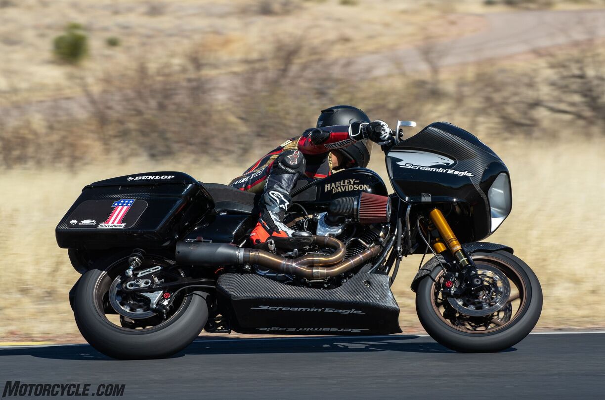 Riding The HarleyDavidson Screamin Eagle Factory Race Bike
