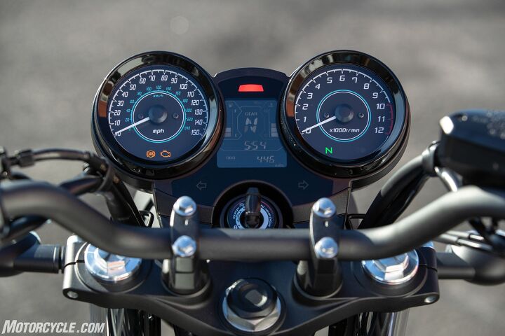 2022 kawasaki z650rs review first ride, The round speedo and tach are a nice throwback but the little LCD in the middle can be hard to see at times