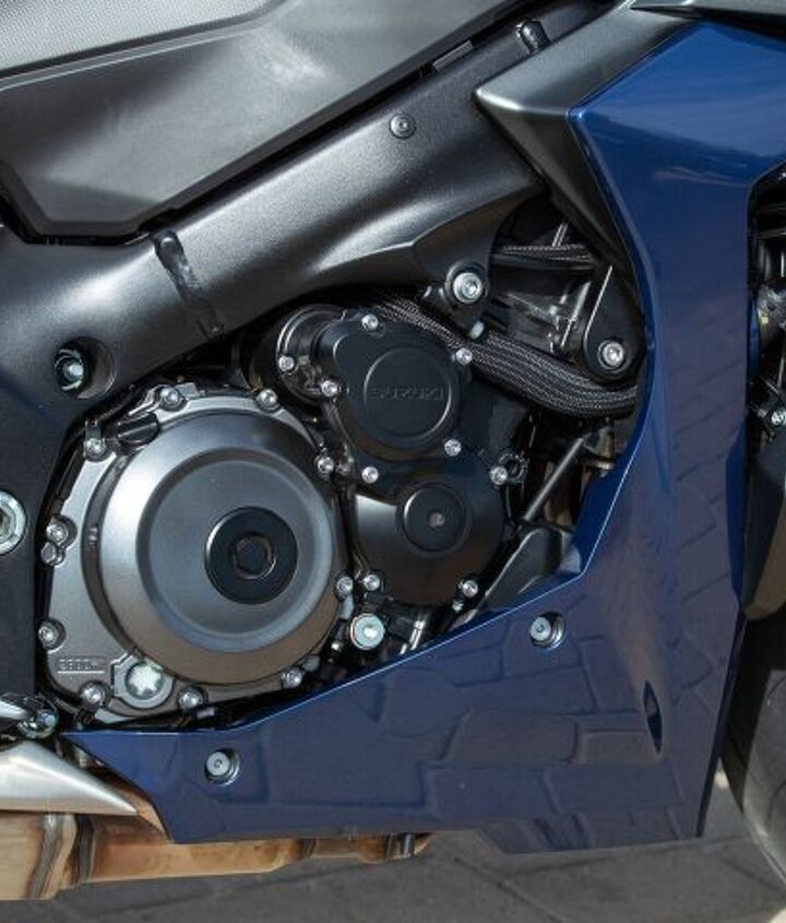 2022 suzuki gsx s1000gt review first ride, The K5 GSX R1000 engine might be retired from superbike duty but it s still more than capable for sport touring purposes